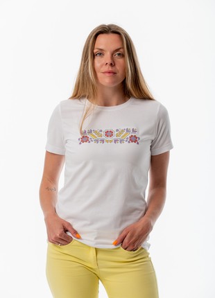 Women's T-shirt with embroidery "Polyova" white