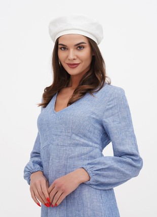 Summer beret women's linen hat french fashion white