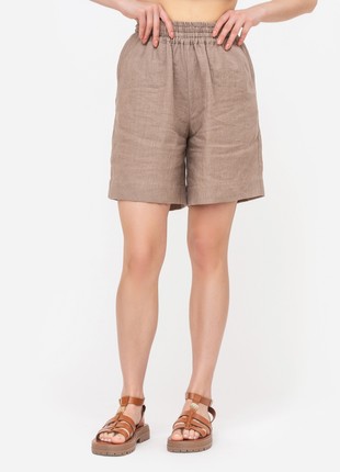 Linen shorts with an elastic band