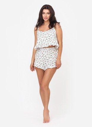 Women's Pajama Top and Shorts Floral print