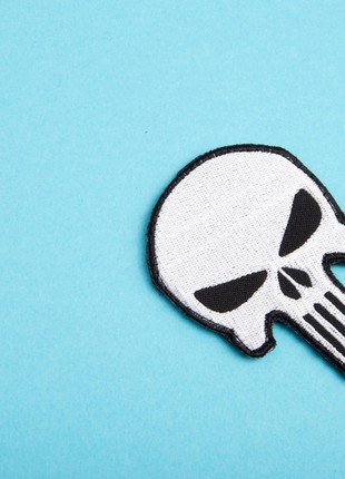 Skull Punisher Velcro Patch - Motivational Symbol for Your Attire 2 pcs4 photo