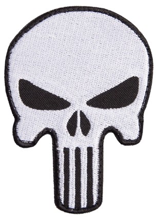Skull Punisher Velcro Patch - Motivational Symbol for Your Attire 2 pcs2 photo