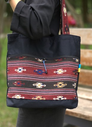 Women's shopping bag "Vazhnytsia E" handmade.1 photo