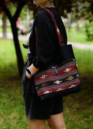 Women's shopping bag "Vazhnytsia E" handmade.6 photo