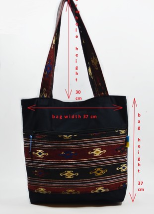 Women's shopping bag "Vazhnytsia E" handmade.7 photo