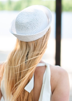 Papayka summer women's bucket hat white color2 photo