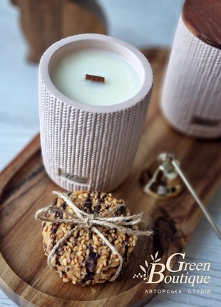 Natural Coco Apricot Creme Candle Milk cookies(size L+)2 photo