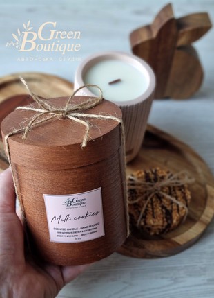 Natural Coco Apricot Creme Candle Milk cookies(size L+)5 photo