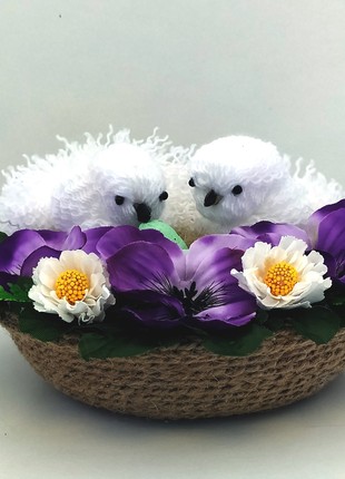 Basket with doves3 photo
