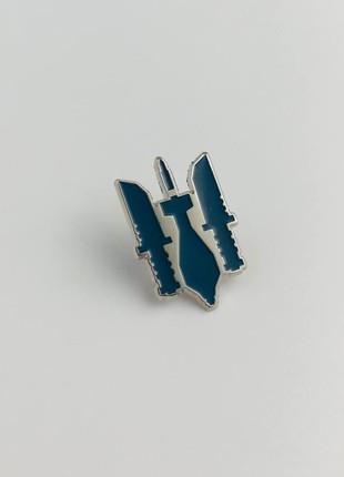 Pin/ Ukrainian symbols Glory to the ZSU Blue (1pc)