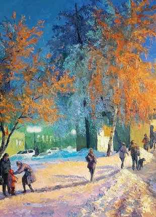 Oil painting Evening city Serdyuk Boris Petrovich nSerb876