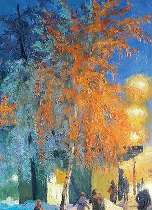 Oil painting Evening city Serdyuk Boris Petrovich nSerb8762 photo