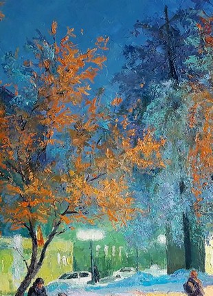 Oil painting Evening city Serdyuk Boris Petrovich nSerb8764 photo