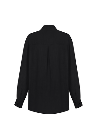 Linen suit, pants palazzo and shirt, black color3 photo