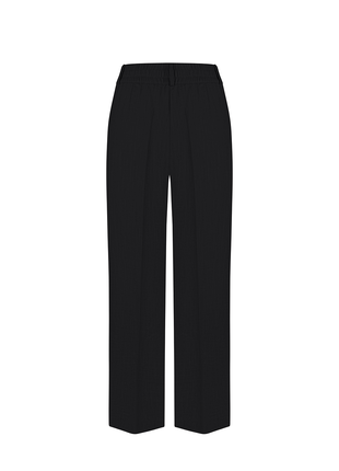 Linen suit, pants palazzo and shirt, black color5 photo