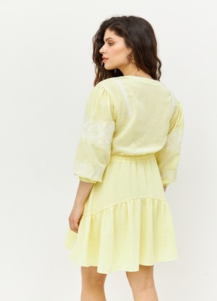 Linen dress with embroidery3 photo