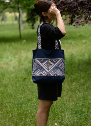 Women's shopper bag made of natural textile "Vazhnytsia A"2 photo