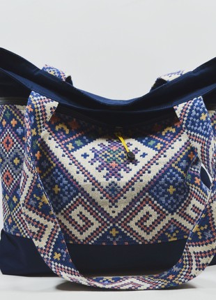 Women's shopper bag made of natural textile "Vazhnytsia A"3 photo