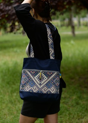 Women's shopper bag made of natural textile "Vazhnytsia A"4 photo