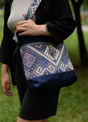Women's shopper bag made of natural textile "Vazhnytsia A"6 photo