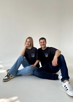 Men's t-shirt with embroidery "Trident"8 photo
