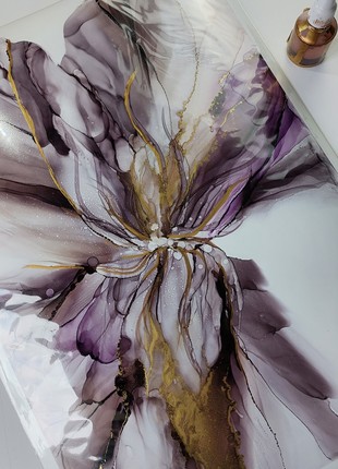 Home decor, modern painting, abstraction flowers