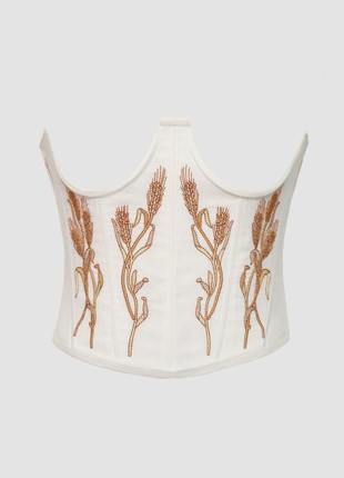 Milk corset with embroidery