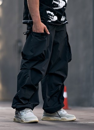 Sports pants OGONPUSHKA Groove oversize black