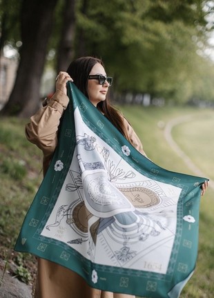 Scarf "Kharkiv" Size 85*85 cm  silk shawl from Ukraine