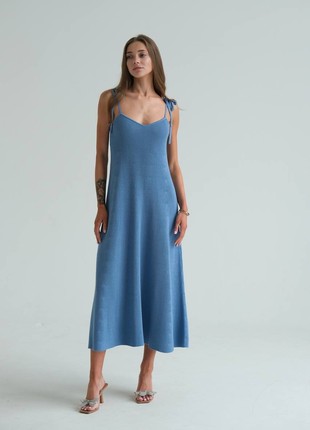 Knit sundress with straps on tie