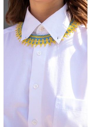 Beaded yellow-blue necklace Sylyanka