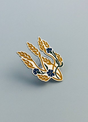 Pin/ Ukrainian symbols Wheat coat of arms (1pc)