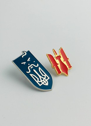 2pcs badge set of / Ukrainian symbols Glory to the ZSU
