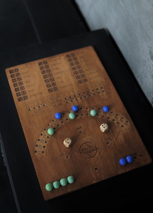 Wooden Baseball Dice Board Game,Dice and Marbles Board Game,Baseball Board Game,