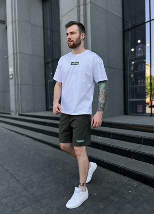 Men's set Volition shorts + T-shirt dark khaki print VolS41F42