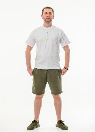Unisex t-shirt oversize with embroidery "Colours of freedom" white4 photo