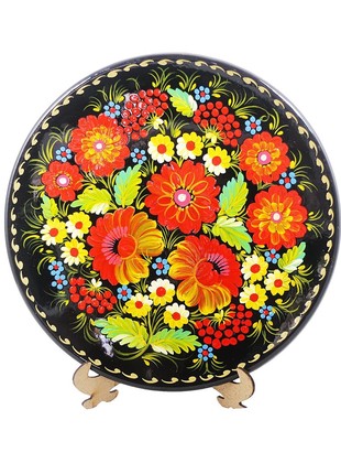 Plate with painting D220mm Flowers M-3