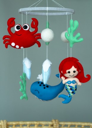 Musical baby mobile with bracket, Baby mobile marine