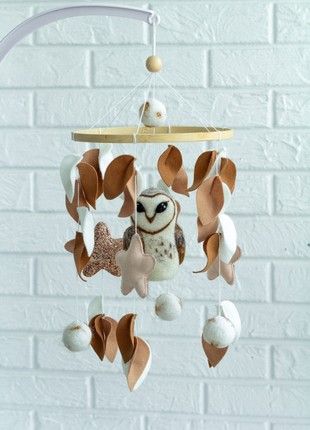 Baby mobile owl, Neutral baby mobile