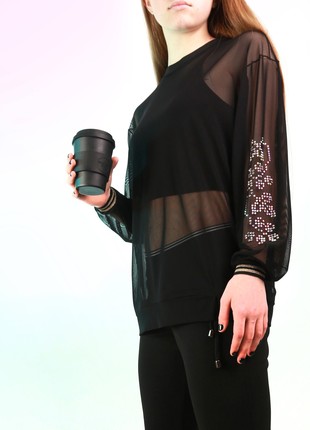 Modern embroidered  "Wave"