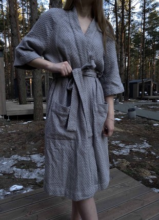 Women's bathrobe for smelling. Nosedive. Gray