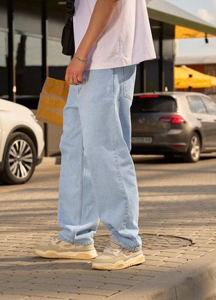 Oversize jeans for men OGONPUSHKA Booty light blue