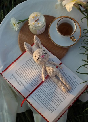 Handmade soft toy Bunny Jessie UA beige 25 cm
