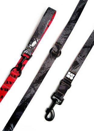 Adjustable nylon dog leash BAT&RO "Stone" 300cm (10ft)
