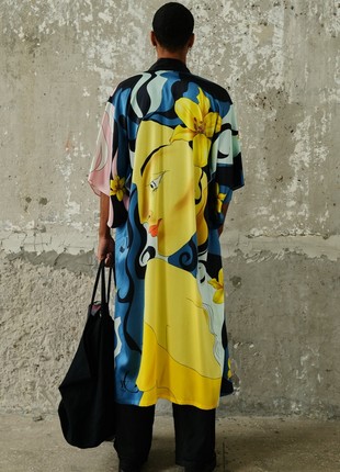 Silk KIMONO "Girl with Hair"