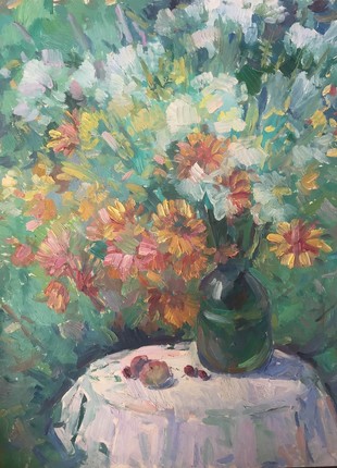 Oil painting Vase with Flowers Peter Tovpev nAAA2199