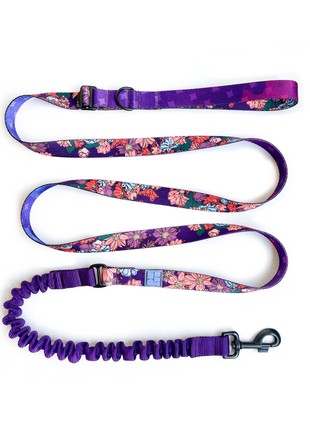 Adjustable nylon leash with SHOCK ABSORBER bat&ro "violet" 7ft 1in (240cm)