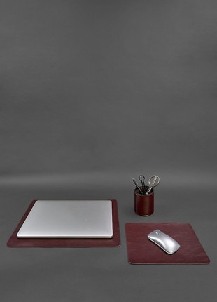Leather desk set  1.0 burgundy BN-set-1-vin