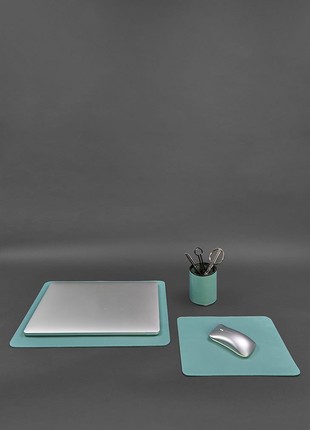 Leather desk set  1.0 turquoise BN-set-1-tiffany