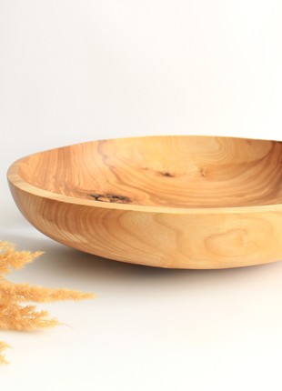 Wood fruit bowl handmade, bread serving plate5 photo